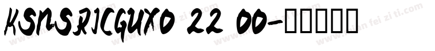 KSNSRICGUX0 22 00字体转换